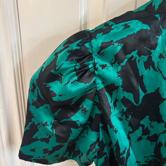 Vintage 80s green and black wrap top /jacket + read description accepting offers - Picture 3 of 5